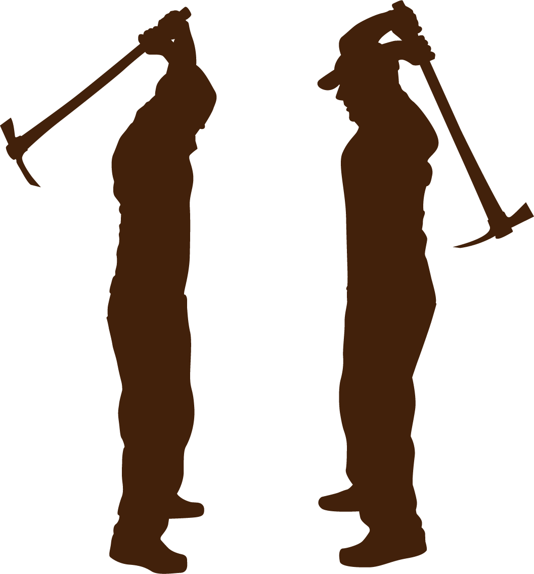 man mining silhouette
