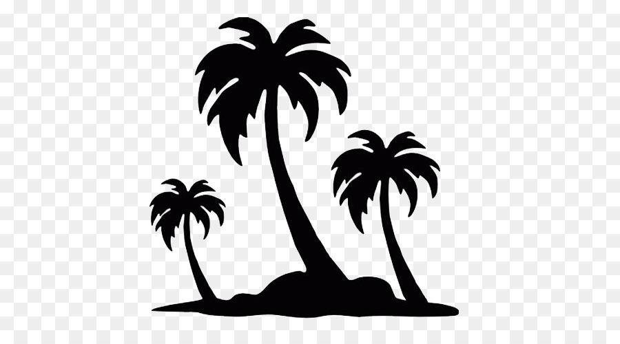 Arecaceae Silhouette Tree Clip art - vector tropical coconut trees png download - 500*500 - Free Transparent Arecaceae png Download.