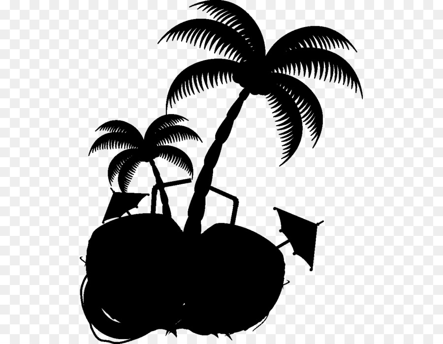 Coconut Palm trees Clip art Silhouette Leaf -  png download - 575*700 - Free Transparent Coconut png Download.