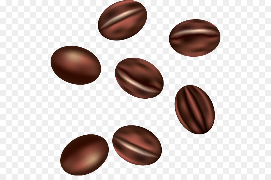 Coffee bean Cafe Arabica coffee - Vector Hand-painted coffee beans png download - 564*585 - Free Transparent Coffee png Download.