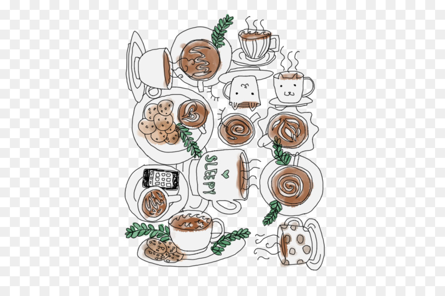 Coffee cup Tea Drawing Art - drawing png download - 500*600 - Free Transparent Coffee png Download.
