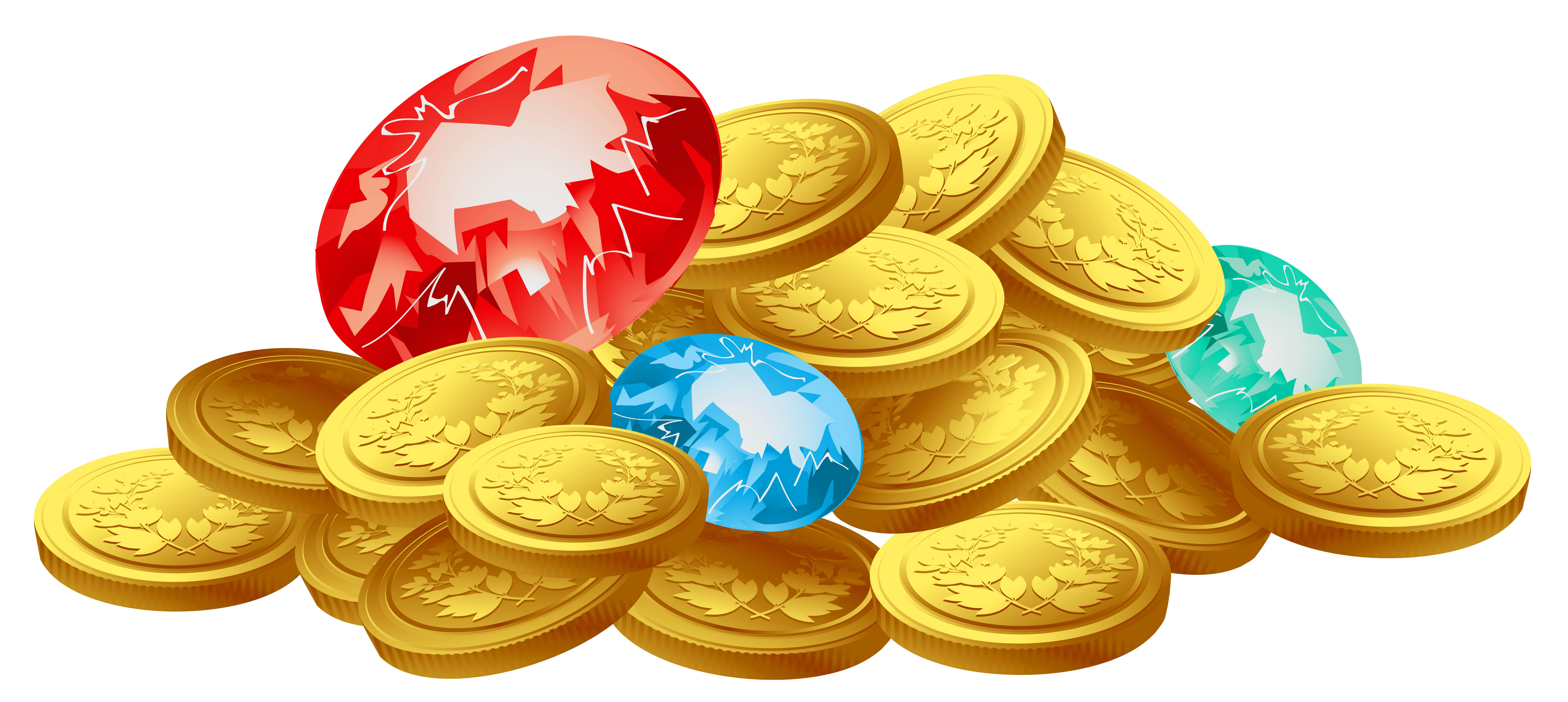 Treasure Gold coin Clip art - coins png download - 6350*2843 - Free