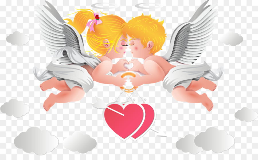 Download Clip art - Vector Angel Love png download - 993*600 - Free Transparent  png Download.