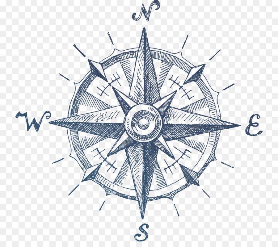 United States Compass Poster Map Nautical chart - Hand-painted compass png download - 800*782 - Free Transparent United States png Download.