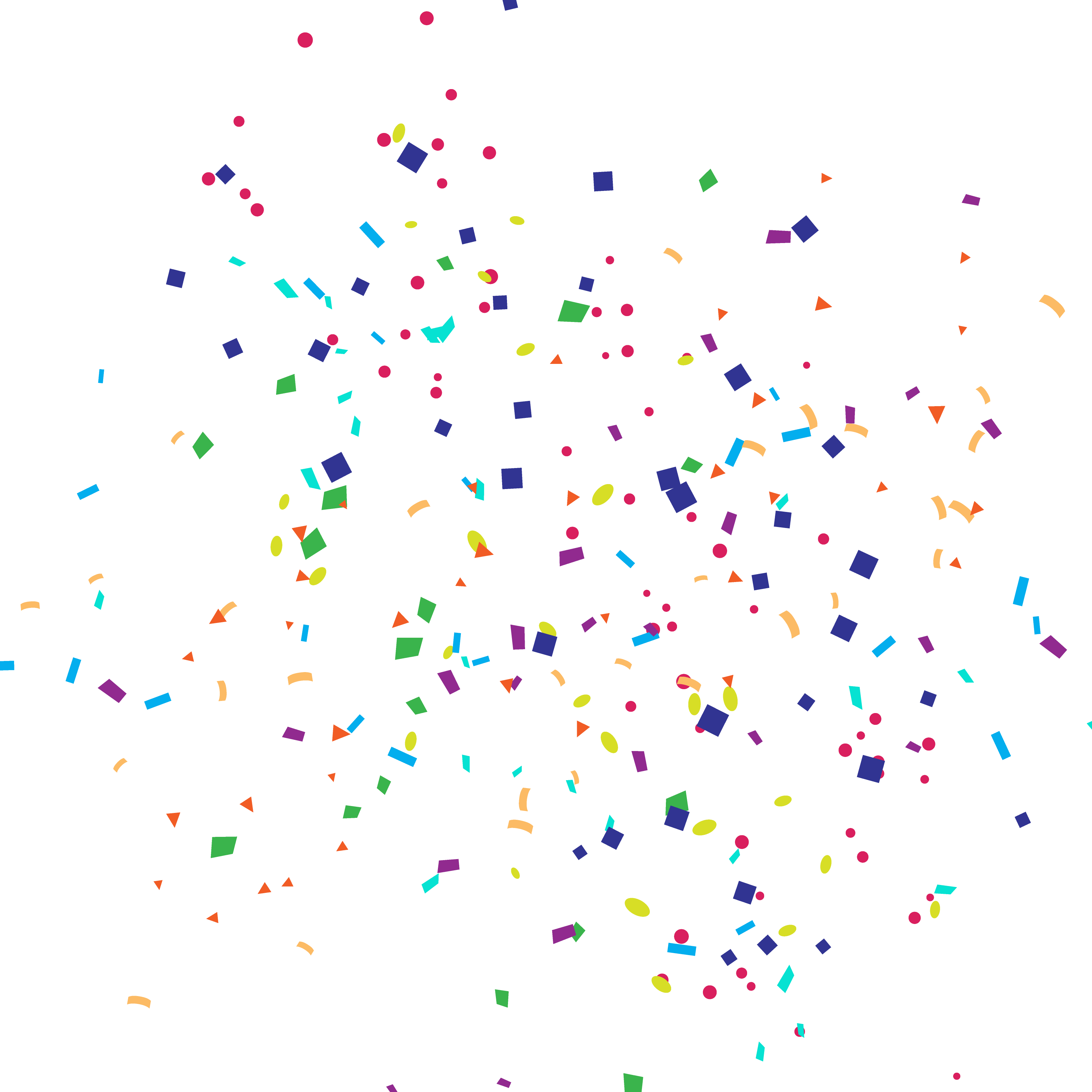 Paper Confetti Party Cartoon Happy Birthday Confetti Png Download