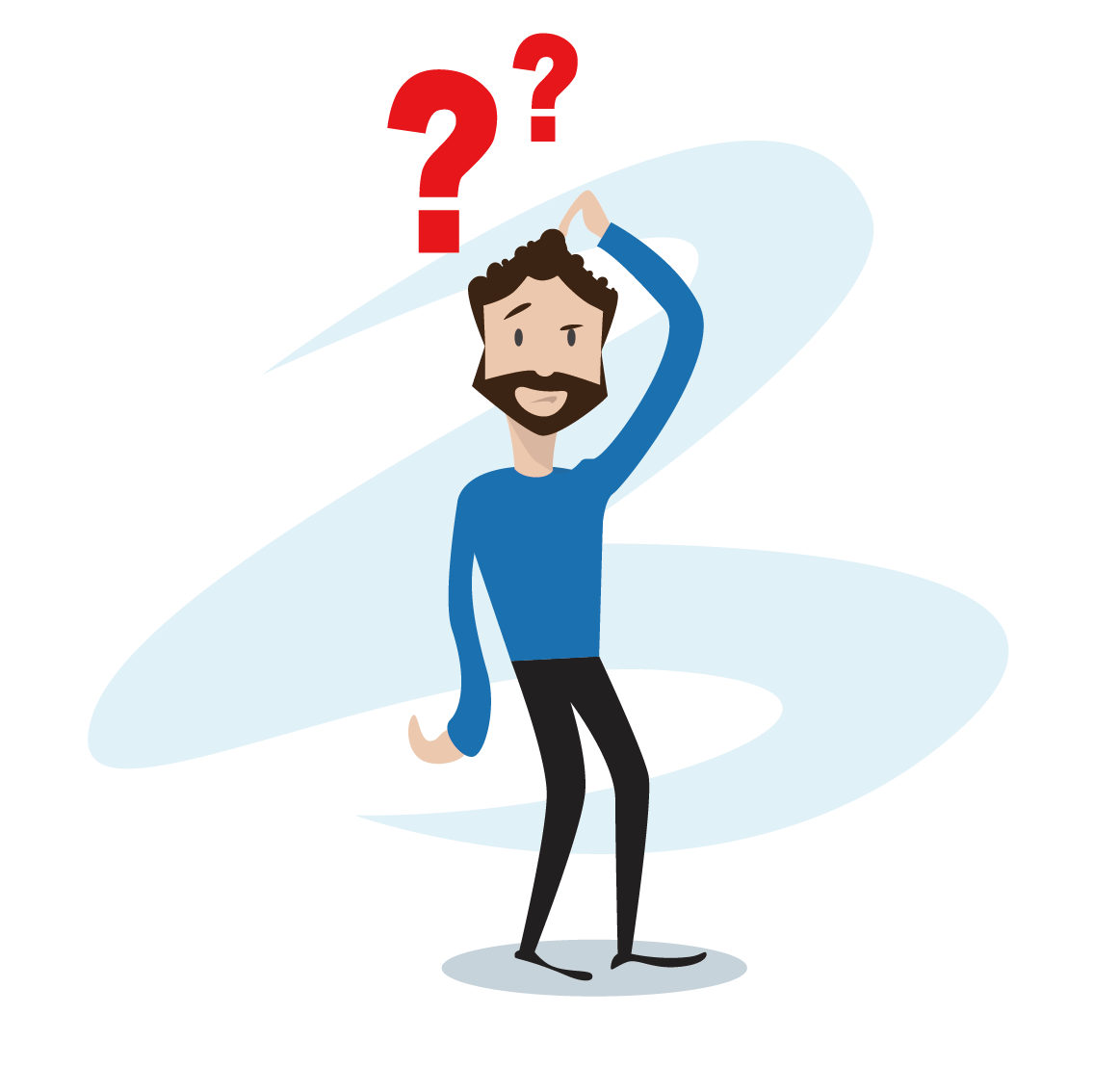 Question mark Icon - Confused cartoon man png download - 1135*1134