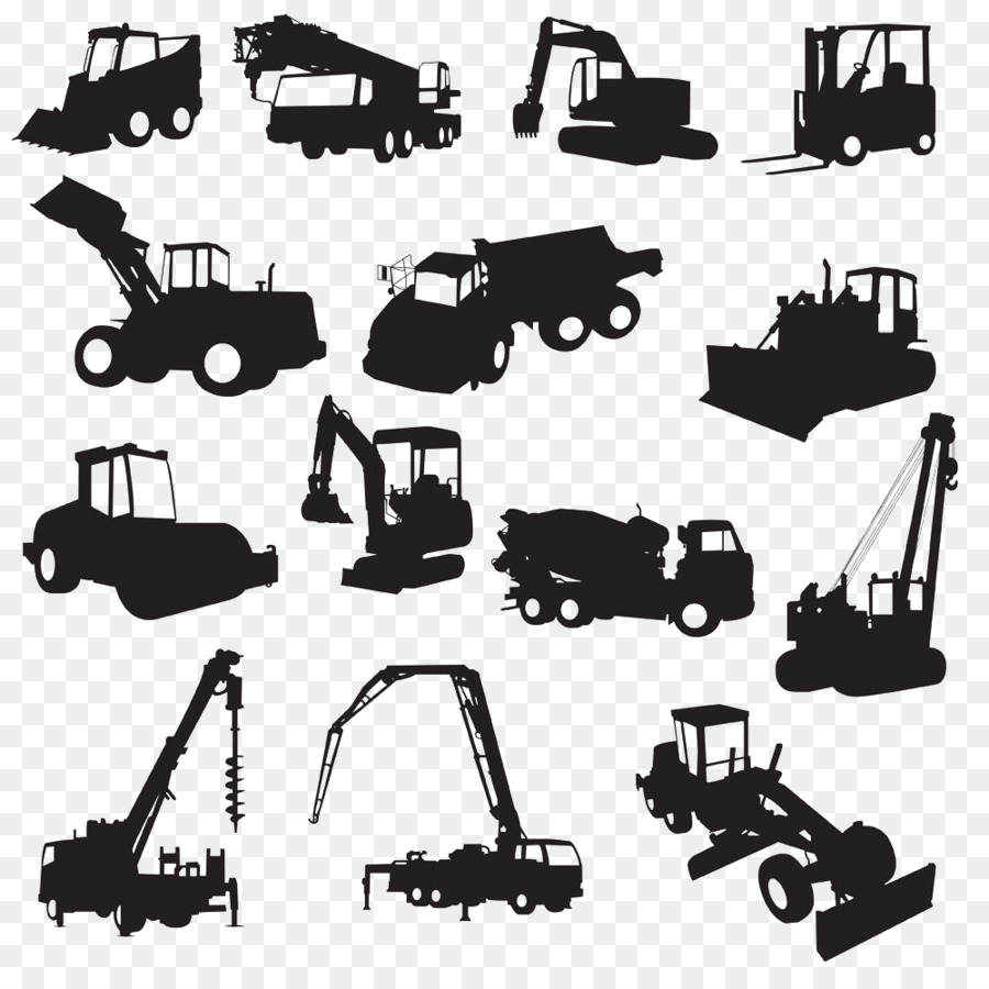 Heavy equipment Architectural engineering Silhouette Excavator - Excavator Collection png download - 1000*1000 - Free Transparent Heavy Equipment png Download.