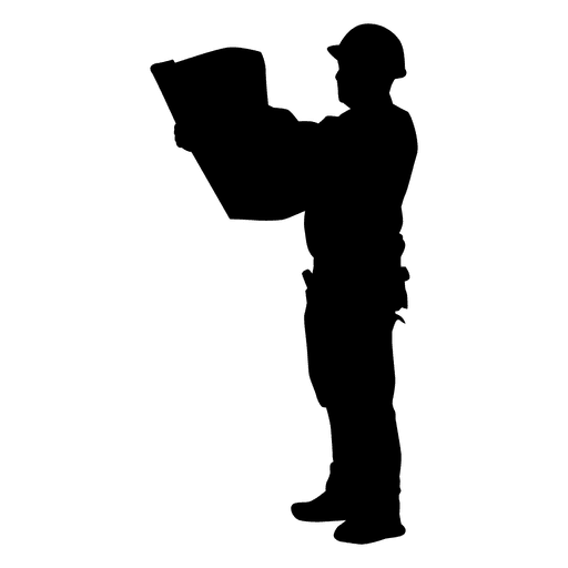 Silhouette Architectural Engineering Construction Worker Clip Art