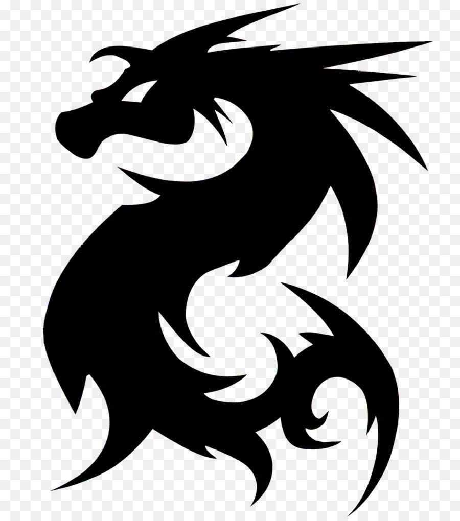 European dragon Legendary creature Silhouette Clip art - graphic png download - 945*1063 - Free Transparent Dragon png Download.