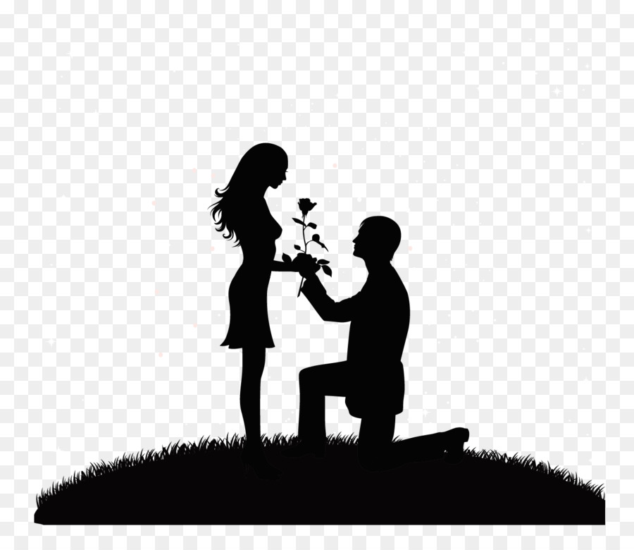 Cartoon Drawing couple - Silhouette couple next month png download - 1365*1177 - Free Transparent  png Download.