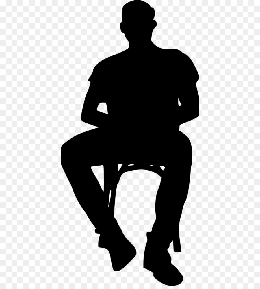Silhouette Chair - Sitting on chair png download - 480*989 - Free Transparent Silhouette png Download.