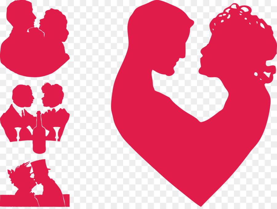 Clip Art Couples Silhouette Love Clip art - Couple silhouette vector visual png download - 2434*1819 - Free Transparent  png Download.