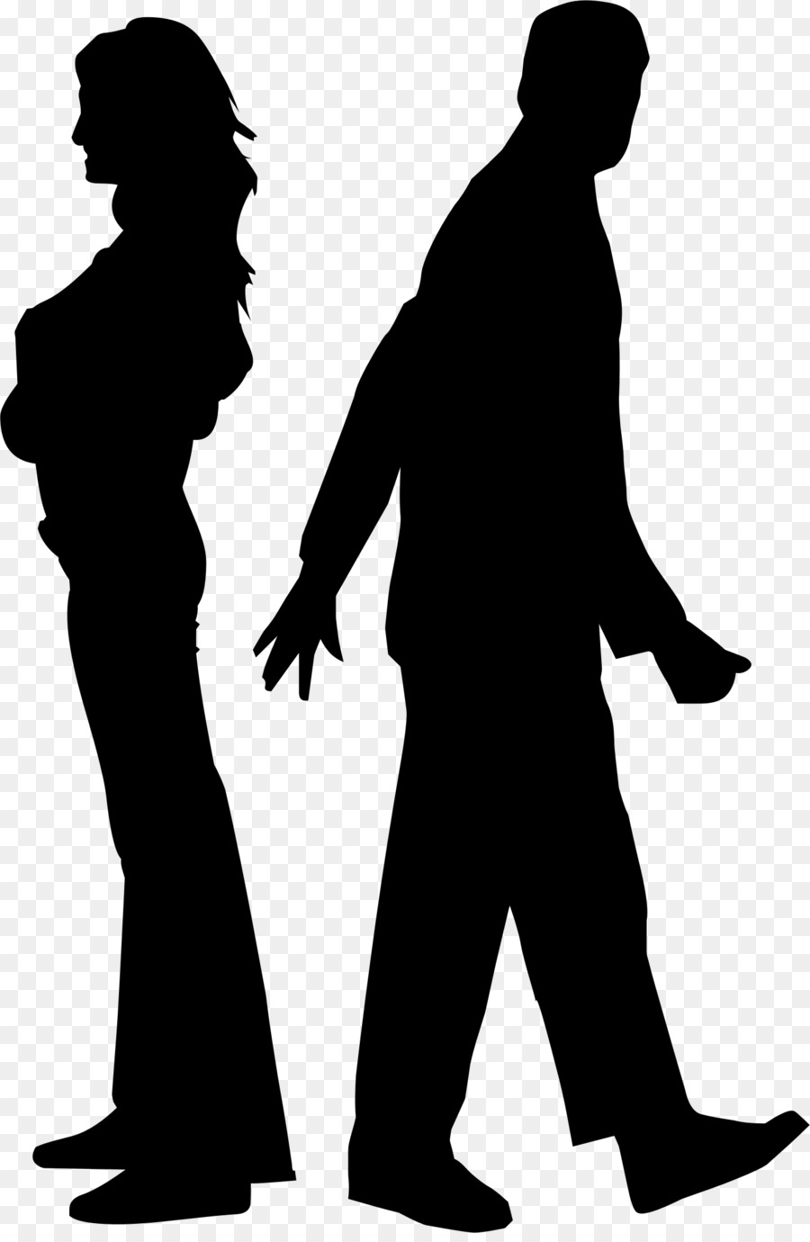 Silhouette couple Marriage - Fighting PNG Picture png download - 1506*2293 - Free Transparent Silhouette png Download.