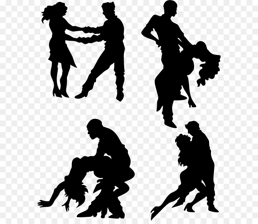 Modern dance Silhouette Ballroom dance - couples png download - 640*768 - Free Transparent Dance png Download.