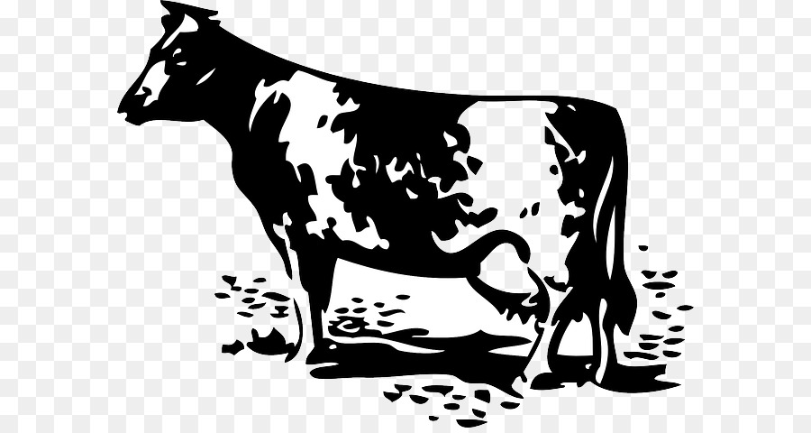 Holstein Friesian cattle Farm Silhouette Livestock Dairy cattle - Silhouette png download - 640*474 - Free Transparent Holstein Friesian Cattle png Download.