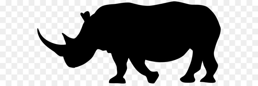 Rhinoceros Cattle Silhouette Clip art - Rhinoceros Silhouette PNG Clip Art png download - 8000*3606 - Free Transparent Rhinoceros png Download.