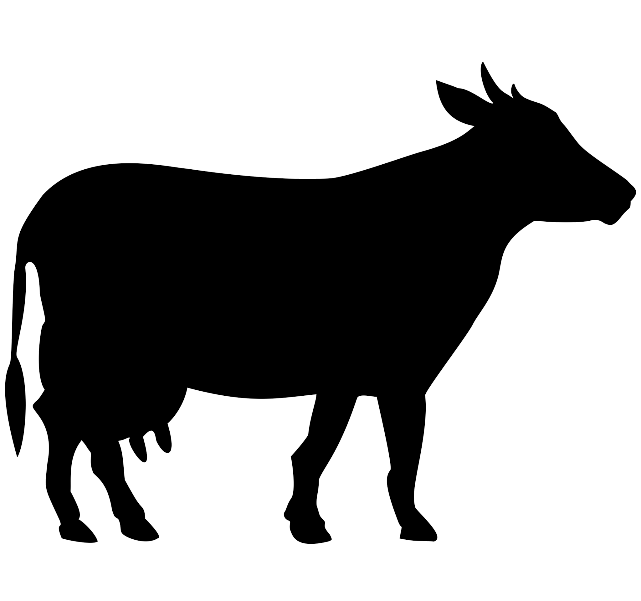 cow png black and white
