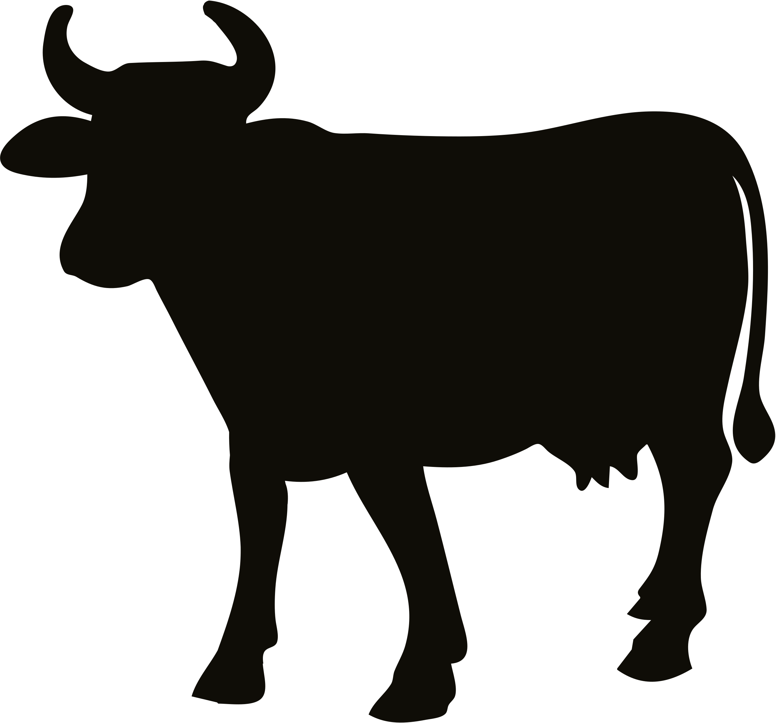 transparent cow silhouette
