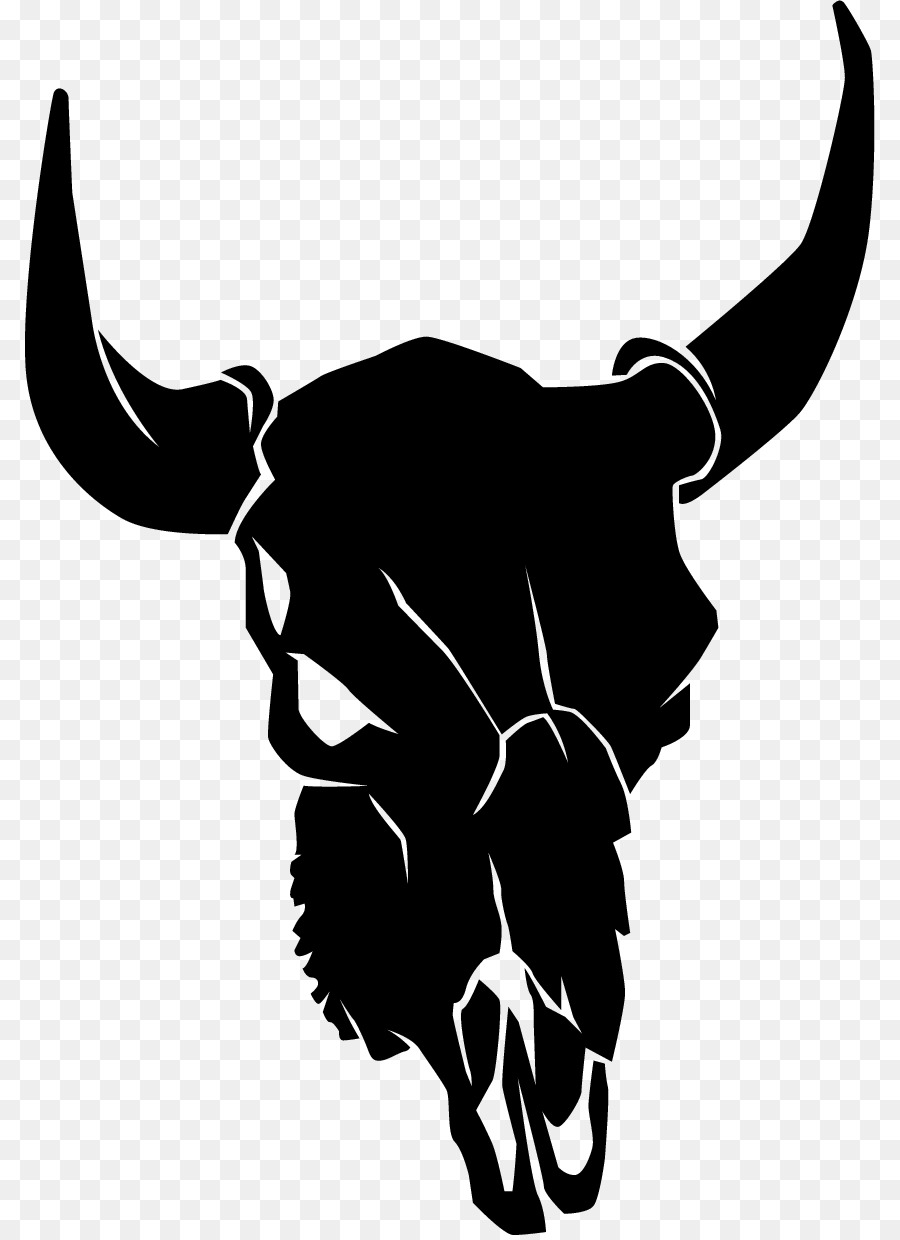 Cattle Bone Silhouette Clip art - Silhouette png download - 850*1235 - Free Transparent Cattle png Download.