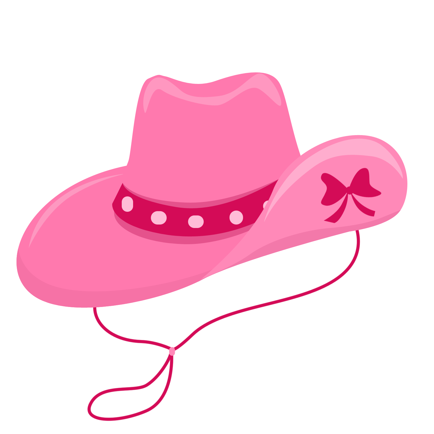 pink cowgirl hat clipart.
