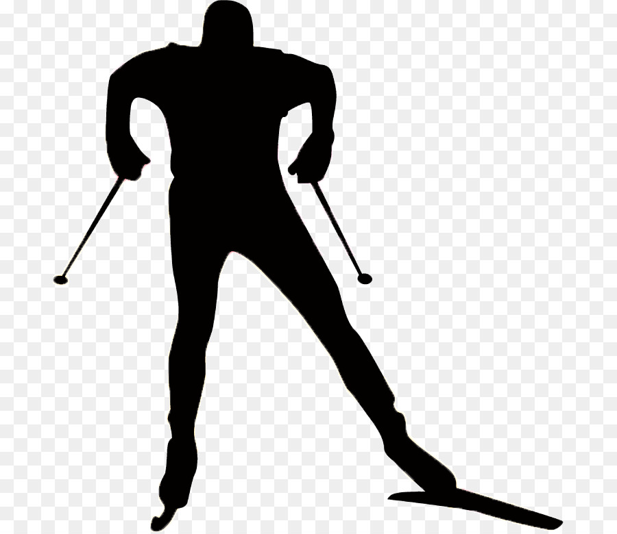 Ski Poles Cross-country skiing Silhouette - cross silhouette png download - 745*777 - Free Transparent Ski Poles png Download.