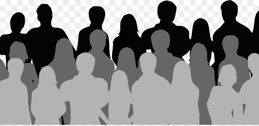 Social media Audience Crowd Silhouette Clip art - crowd png download - 1600*775 - Free Transparent Social Media png Download.