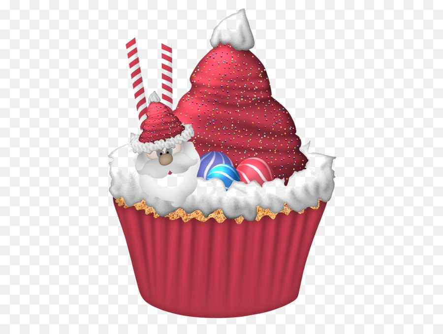 Cupcake Christmas cake Birthday cake Christmas pudding Muffin - Cartoon red cream cake png download - 520*671 - Free Transparent Cupcake png Download.