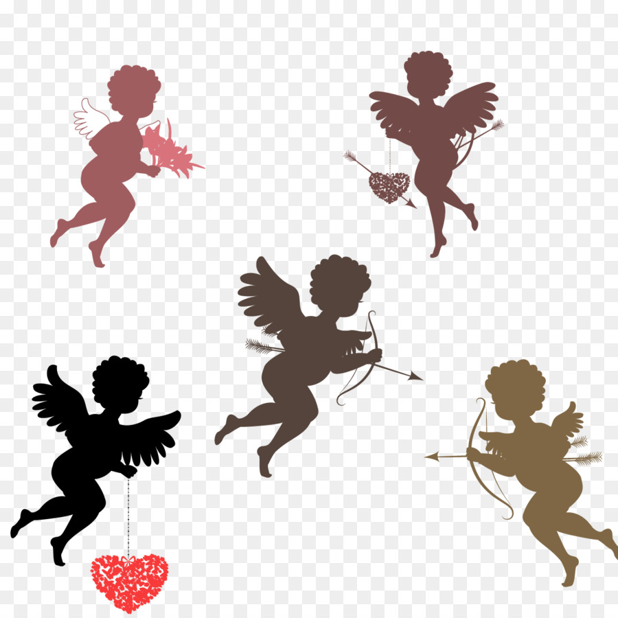 Psyche Revived by Cupids Kiss Silhouette Illustration - Romantic Angel Vector png download - 1181*1181 - Free Transparent Psyche Revived By Cupids Kiss png Download.