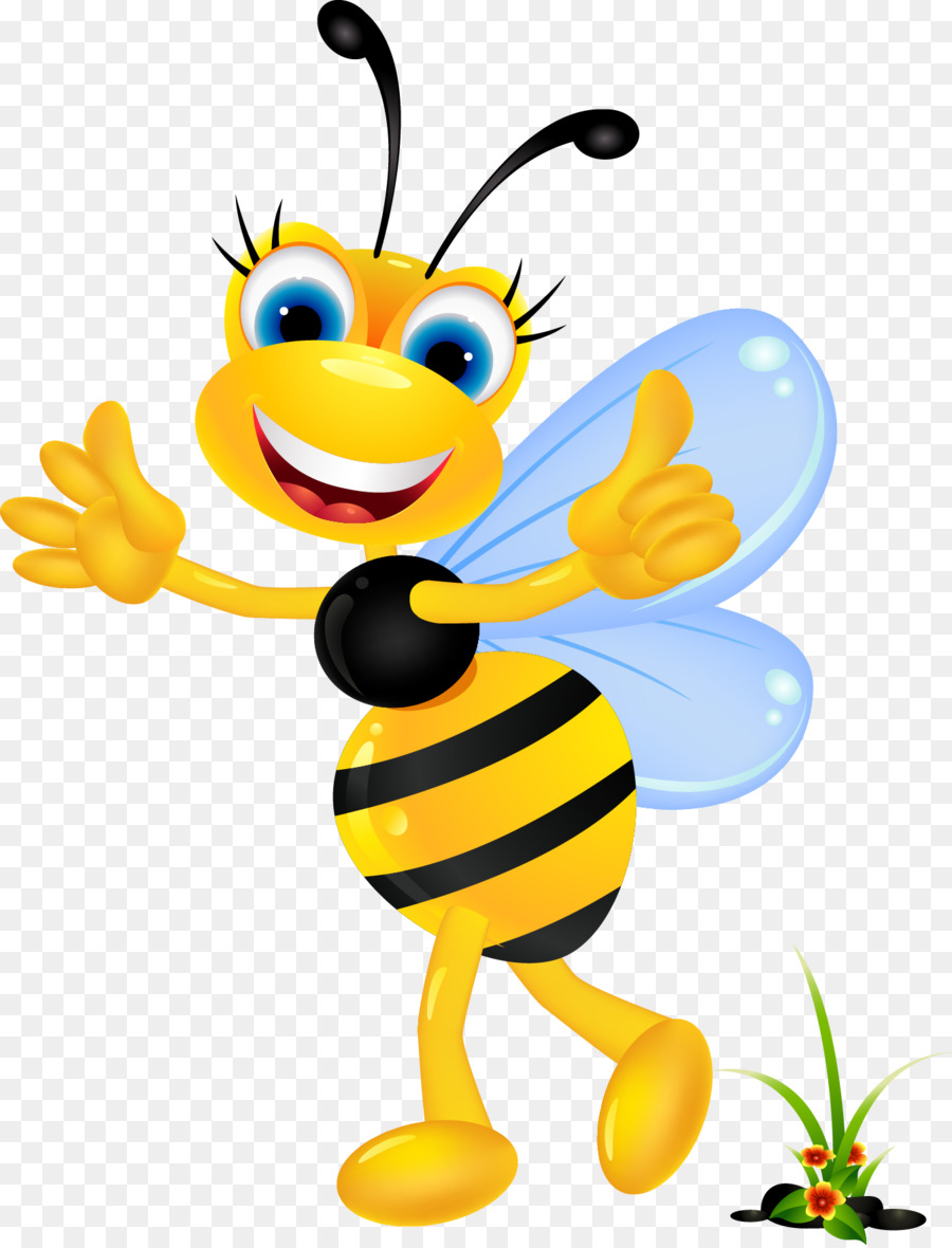 Bee Cartoon Clip art - Cute cartoon bee png download - 1348*1763 - Free Transparent Bee png Download.