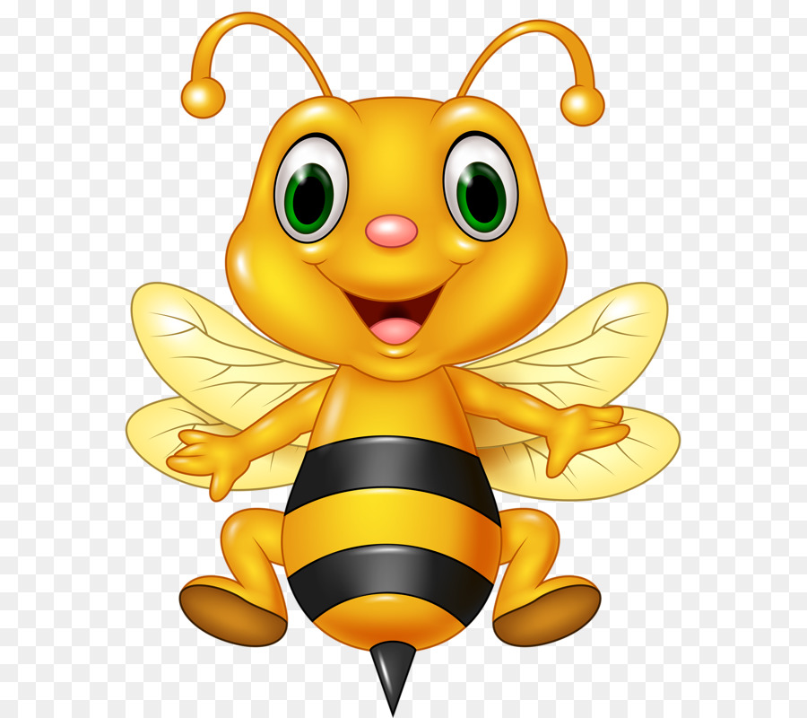 Honey bee Cartoon Illustration - Cute bee png download - 635*800 - Free Transparent Bee png Download.