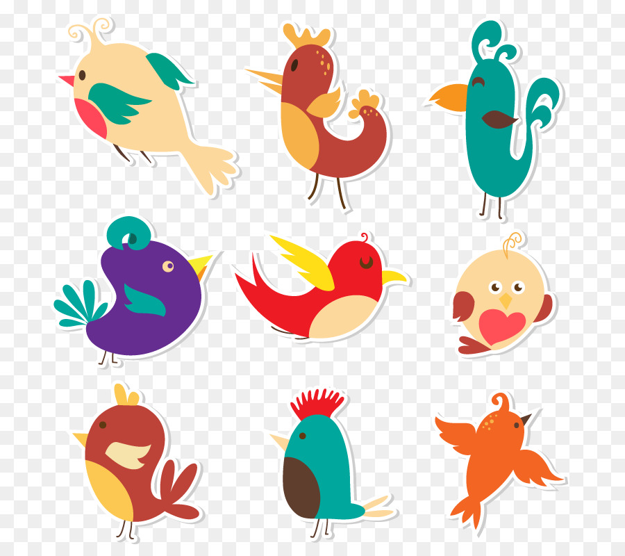 Bird Clip art - Vector cute birds png download - 800*800 - Free Transparent Bird png Download.