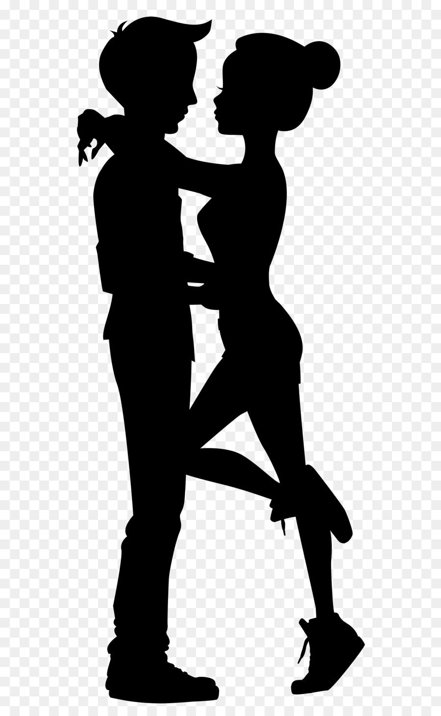 Silhouette Drawing Clip art - Cute Couple Silhouettes Clip Art Image png download - 3566*8000 - Free Transparent Silhouette png Download.