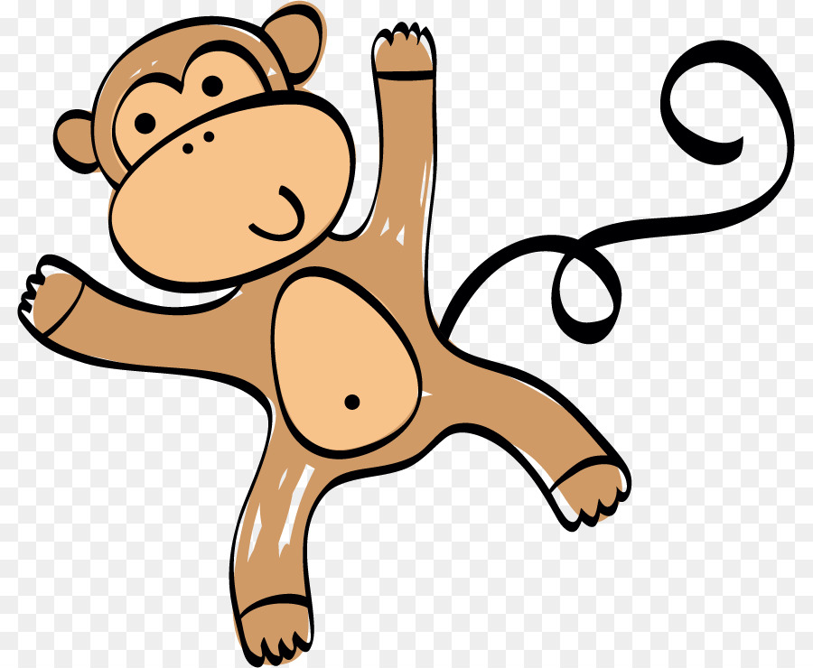Monkey Clip art - Cute cartoon monkey png download - 861*740 - Free Transparent Monkey png Download.