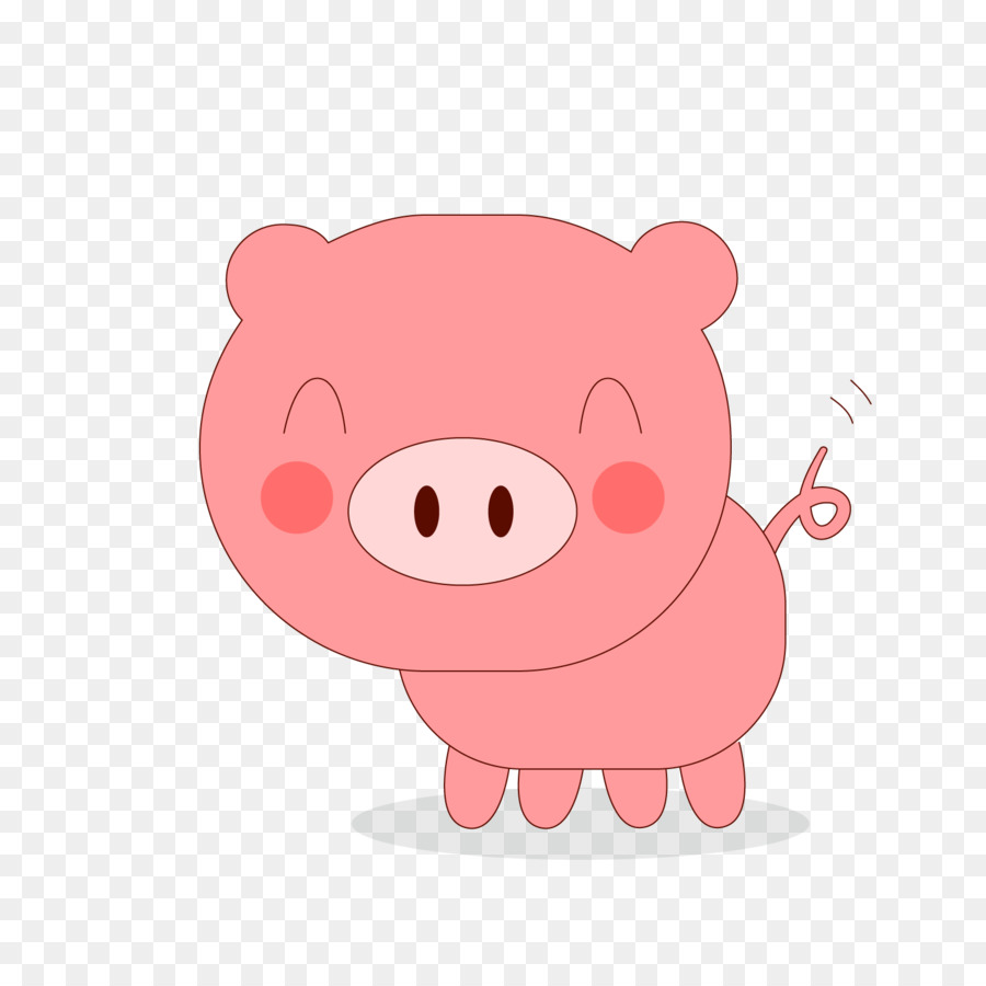 Porky Pig Domestic pig Cartoon - Cute cartoon pig vector png download - 1500*1500 - Free Transparent  png Download.