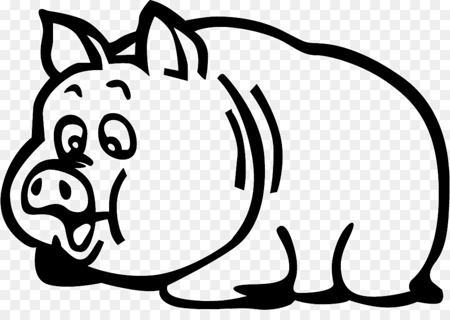 Domestic pig Cartoon McDull - Cartoon cute pig silhouette png download - 1001*690 - Free Transparent Domestic Pig png Download.
