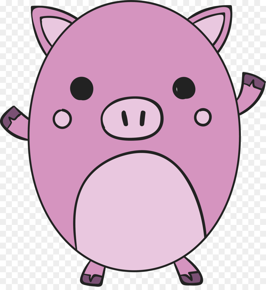 Domestic pig Pink Computer file - Pink cute pig png download - 2921*3146 - Free Transparent Domestic Pig png Download.
