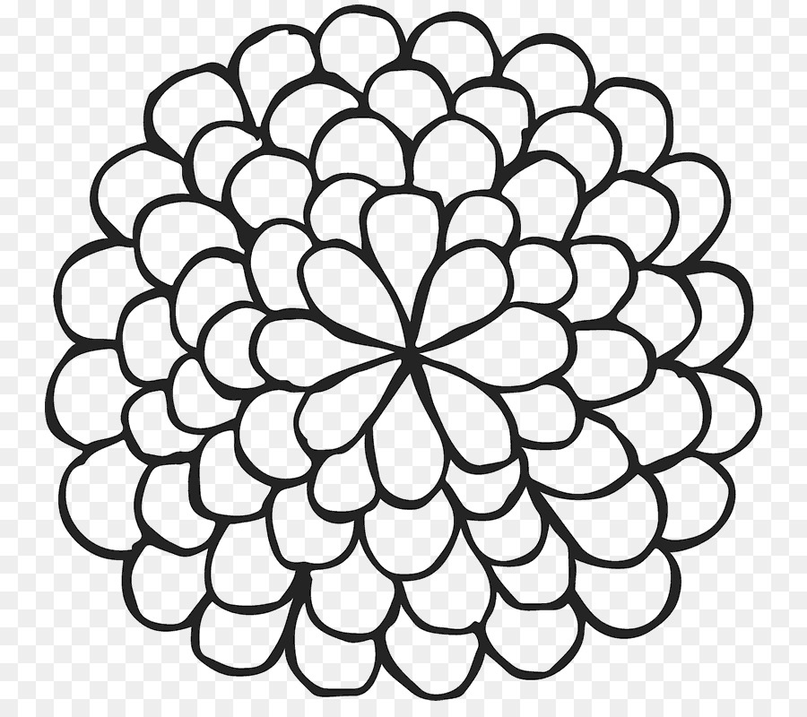 Dahlia Clip art Image Deadheading Drawing - simple flower outline png download - 800*800 - Free Transparent Dahlia png Download.