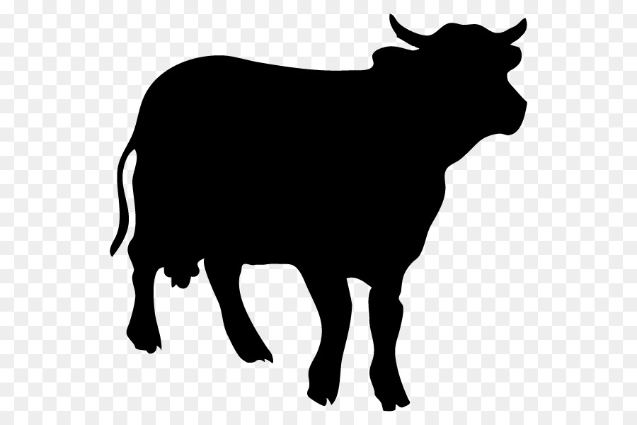 Dairy cattle Angus cattle Taurine cattle Silhouette Clip art - Silhouette png download - 600*600 - Free Transparent Dairy Cattle png Download.