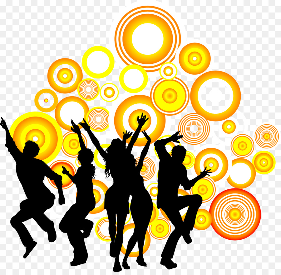 Dance party Silhouette Royalty-free - People circle silhouette background png download - 1704*1647 - Free Transparent Dance png Download.
