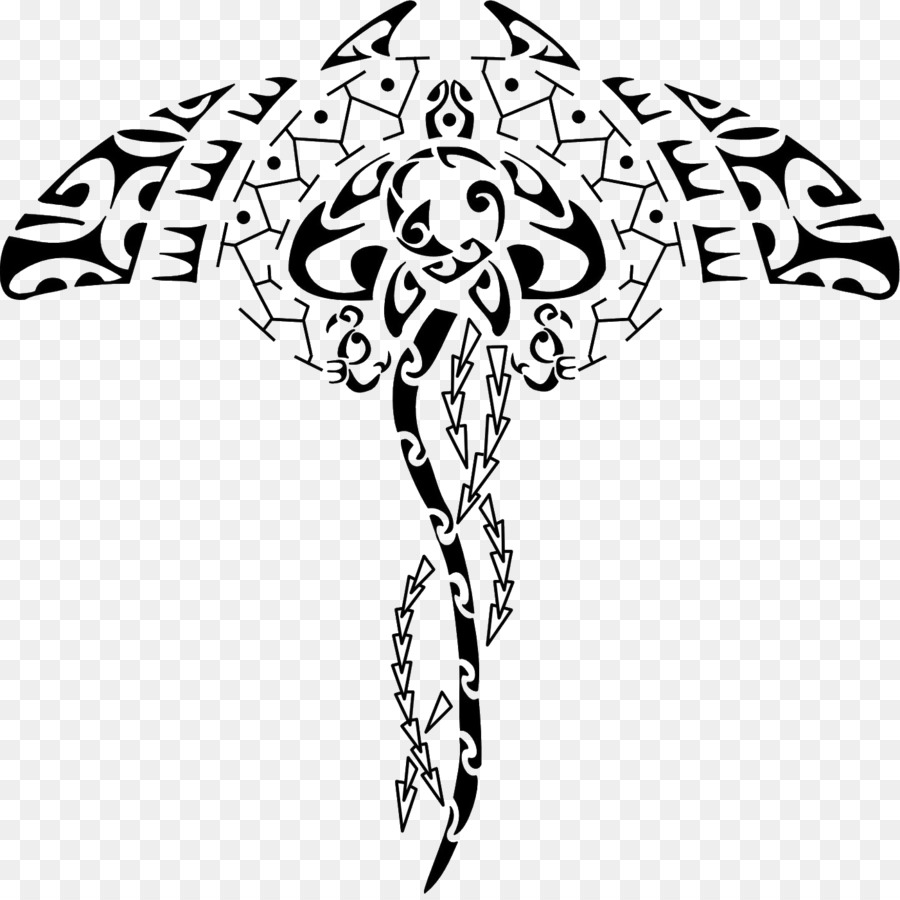 Polynesia M?ori people Manta ray Tattoo Symbol - bat mandala tattoo png download - 1401*1392 - Free Transparent Polynesia png Download.