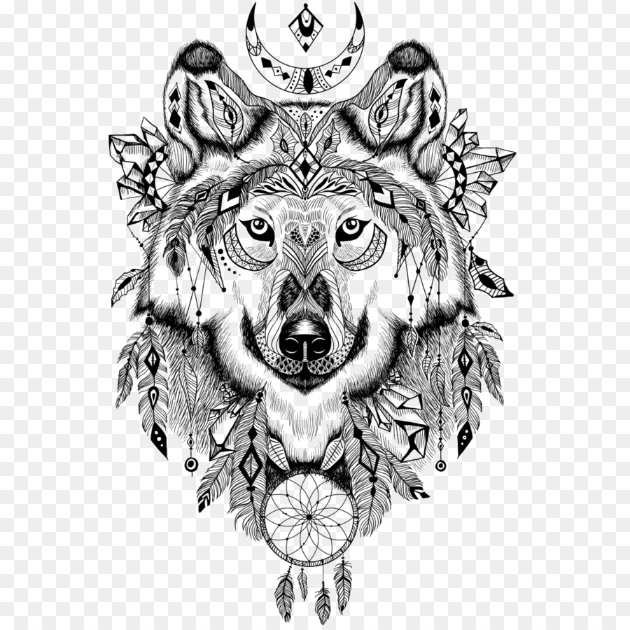 Back to Earth Wolf Dream Catcher Tattoo T-shirt Zazzle - wolf png download - 1200*1200 - Free Transparent Wolf png Download.