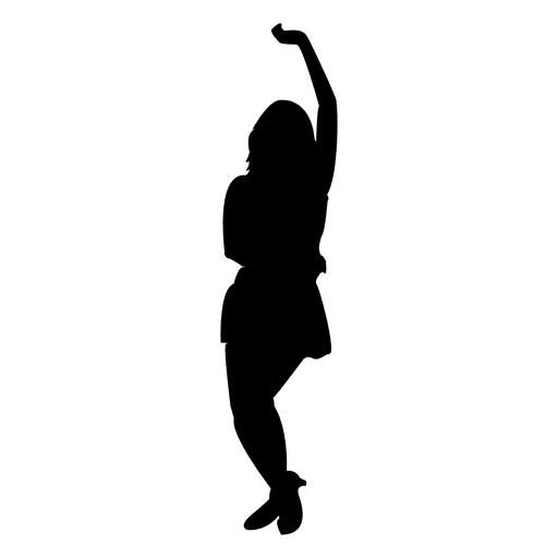 hip hop dancing girl silhouette
