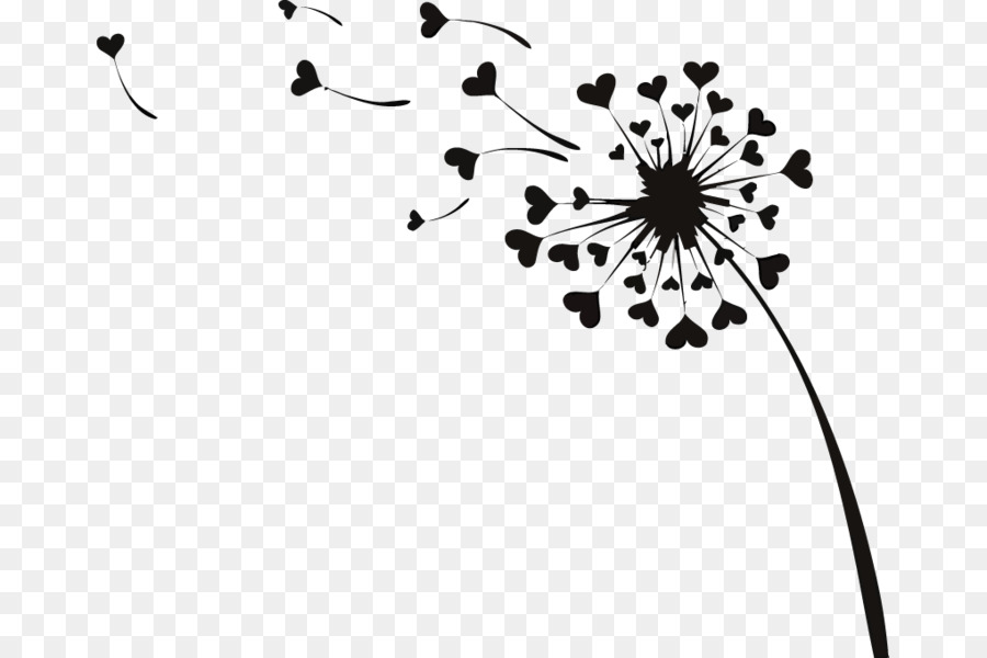 Common Dandelion Wall decal Love Hearts Drawing - dandelion png download - 1020*680 - Free Transparent Common Dandelion png Download.