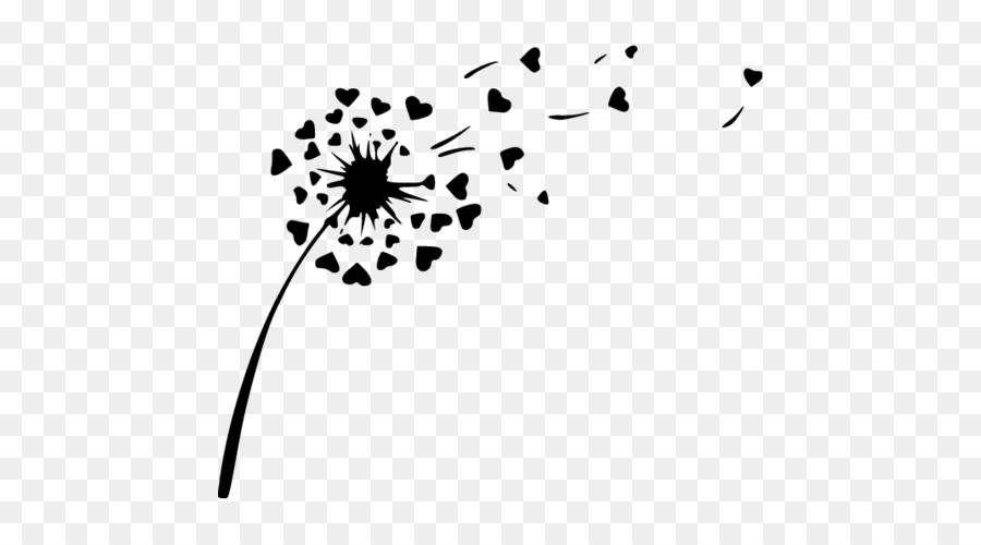 Common Dandelion Drawing Silhouette - others png download - 500*500 - Free Transparent Common Dandelion png Download.