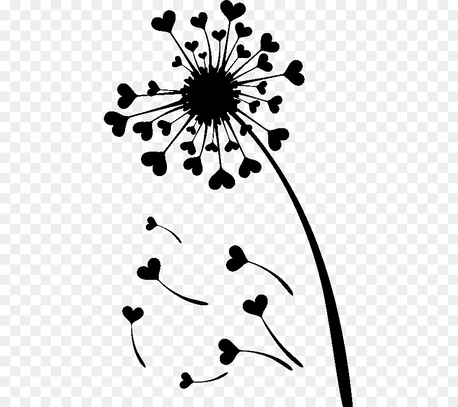 Common Dandelion Silhouette Wall decal - Silhouette png download - 800*800 - Free Transparent Common Dandelion png Download.