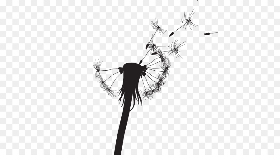 Common Dandelion Silhouette Light Drawing - Dandelion silhouette vector png download - 500*500 - Free Transparent Common Dandelion png Download.