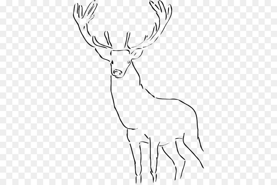 Deer Drawing Clip art - deer head silhouette png download - 426*596 - Free Transparent Deer png Download.