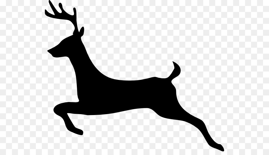 Reindeer Santa Claus Rudolph Silhouette Clip art - deer head silhouette png download - 600*508 - Free Transparent Reindeer png Download.