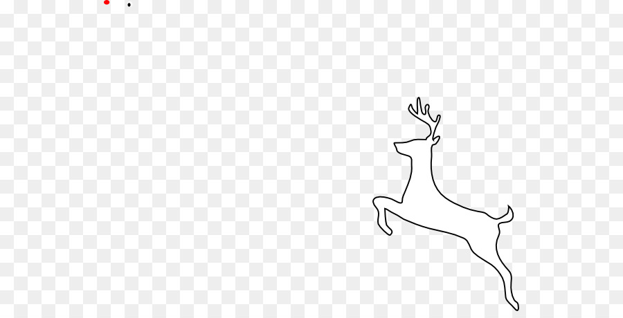 Reindeer Antler White Finger - Rudolph Outline Cliparts png download - 600*450 - Free Transparent Reindeer png Download.