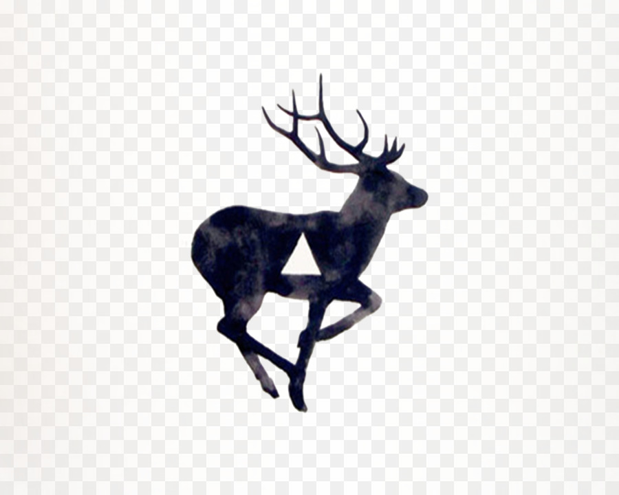 White-tailed deer T-shirt Tattoo Moose - Hand-painted deer png download - 1280*1024 - Free Transparent Deer png Download.